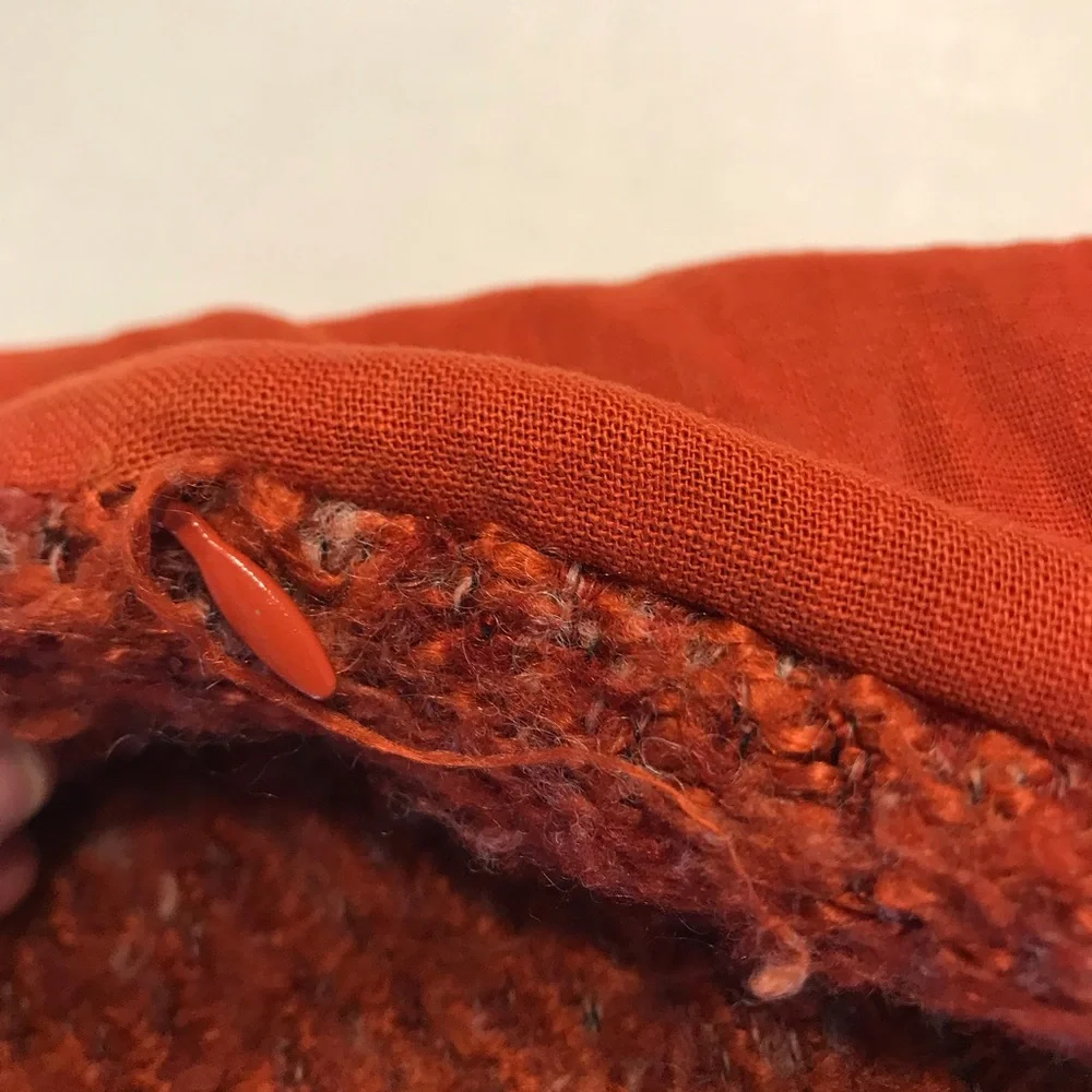 Lot of 2 West Elm pillow covers rust marled size 18x18